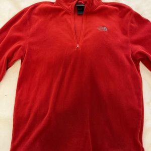 NORTH FACE 1/4 ZIP UP MENS RED LARGE